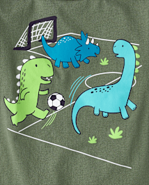 T-shirt graphique dinosaure football pour bébés et tout-petits garçons