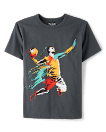Boys Basketball Player Graphic Tee