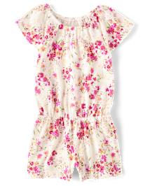 Barboteuse à fleurs pour bébés et petites filles