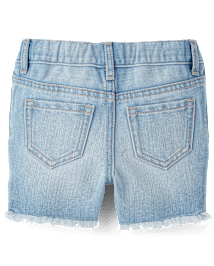 Short mi-long en jean pour bébé et petite fille