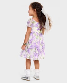 Bébé And tout-petit, fille Maman et moi Floral Chiffon Ruffle Robes