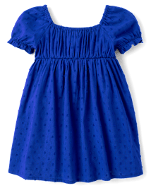 Robe ajustée et évasée avec nœud au dos pour petite fille, motif maman et moi
