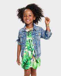 tout-petit, fille Famille assortie Tropical Smocked Robes