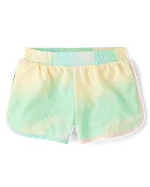 tout-petit, fille Quick Dry arc-en-ciel Marble Lined Short