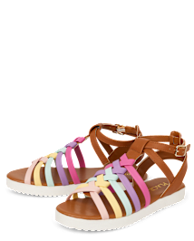 Girls Rainbow Gladiator Sandals