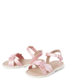 Toddler Girls Glitter Heart Sandals
