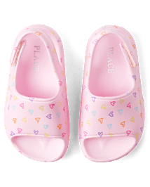 Toddler Girls Rainbow Heart Slides