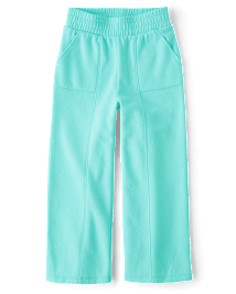Pantalon de détente à jambe large en polaire pour fille