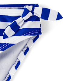 Maillot de bain bikini rayé Noué sur le devant Fille