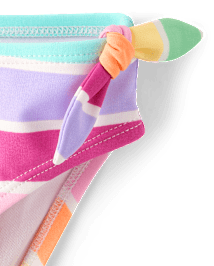 Maillot de bain bikini rayé Noué sur le devant Fille