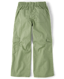 Girls Wide Leg Cargo Pants - GREEN The Children's Place CA