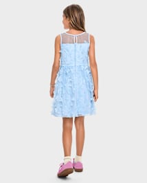 Fille 3D Papillon Maillage Robe évasée