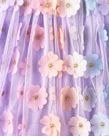 Fille 3D Flower Maillage Robe évasée