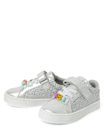 Toddler Girls Glitter Beaded Low Top Sneakers