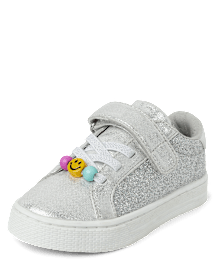 Toddler Girls Glitter Beaded Low Top Sneakers