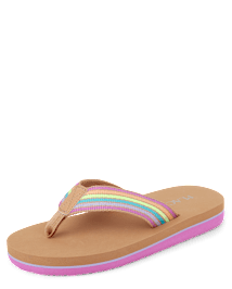 Tongs rayées pour filles