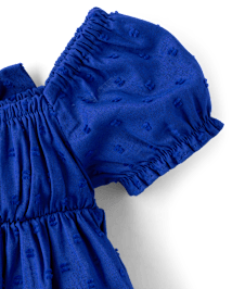 Robe ajustée et évasée avec nœud dans le dos pour bébé fille, motif maman et moi