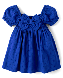 Robe ajustée et évasée avec nœud dans le dos pour bébé fille, motif maman et moi