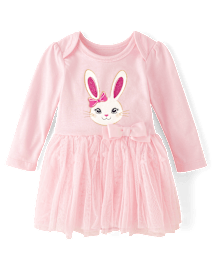 Baby Girls Bunny Tutu Bodysuit Dress