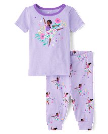 Pyjama ballerine ajusté en coton pour bébé et petite fille