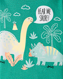 Pyjama ajusté en coton pour bébé et tout-petit à motif dinosaure