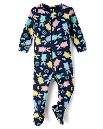 Pyjama une pièce en coton à coupe ajustée pour bébé et tout-petit garçon, motif lapin