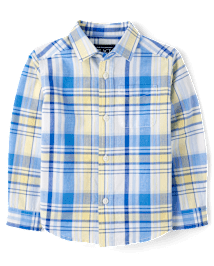 bébé et tout-petit, garçon Dad And Me à carreaux Poplin Button Up Shirt