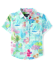Baby And Toddler Boys Matching Family Tropical Button Up Shirt