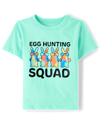 Baby And Toddler Matching Family Easter Egg Hunting Squad Graphic Tee