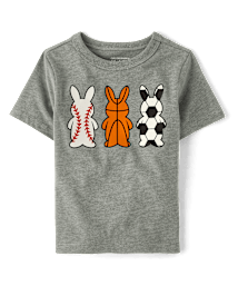 T-shirt graphique de sport de Pâques pour bébés et tout-petits garçons