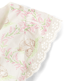 Robe à volants motif lapin pour fille