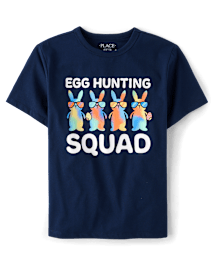 Boys Matching Family Easter Egg Hunting Squad Graphic Tee