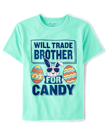 T-shirt graphique « Frère de Pâques » pour enfants