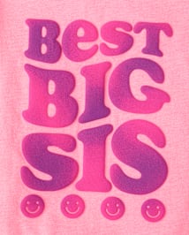 Bébé And tout-petit, fille Best Big Sis T-shirt imprimé