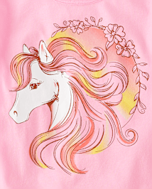 T-shirt graphique cheval pour fille