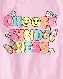 Lot de 4 t-shirts graphiques Positivity pour filles