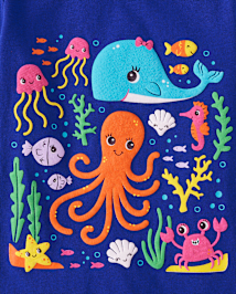 Lot de 4 t-shirts graphiques d'été pour bébés et petites filles