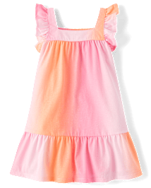Baby And Toddler Girls Ombre Ruffle Dress