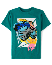 T-shirt graphique Monster Truck pour garçon
