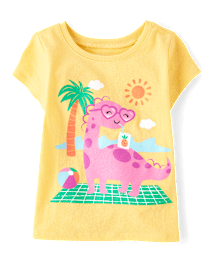 Bébé Et tout-petit, fille Dino Beach T-shirt imprimé