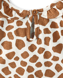 Ensemble de vêtements de jeu 4 pièces pour bébé fille motif girafe