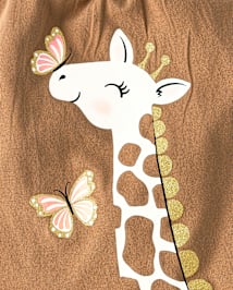 Ensemble de vêtements de jeu 4 pièces pour bébé fille motif girafe