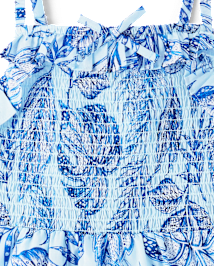 Robe à volants à volants tropicale assortie pour filles