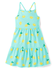 Robe à volants imprimée pour fille