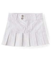 Girls Pleated Twill Skort