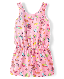 Girls Print Romper