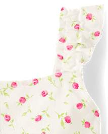 Débardeur fleuri à volants pour fille