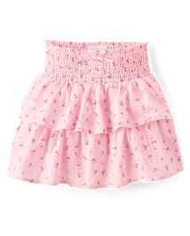Jupe à volants froncés pour filles