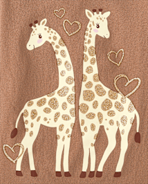 T-shirt graphique girafe pour bébé et petite fille