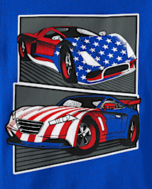 T-shirt graphique voiture de course pour garçon